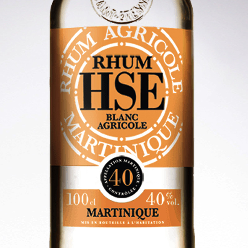 Rhum HSE Rhum blanc agricole à 40 AOC Martinique