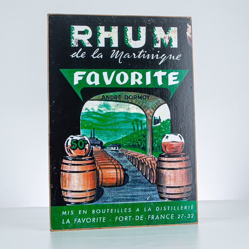 Distillerie La Favorite - Plaque rhum de Martinique