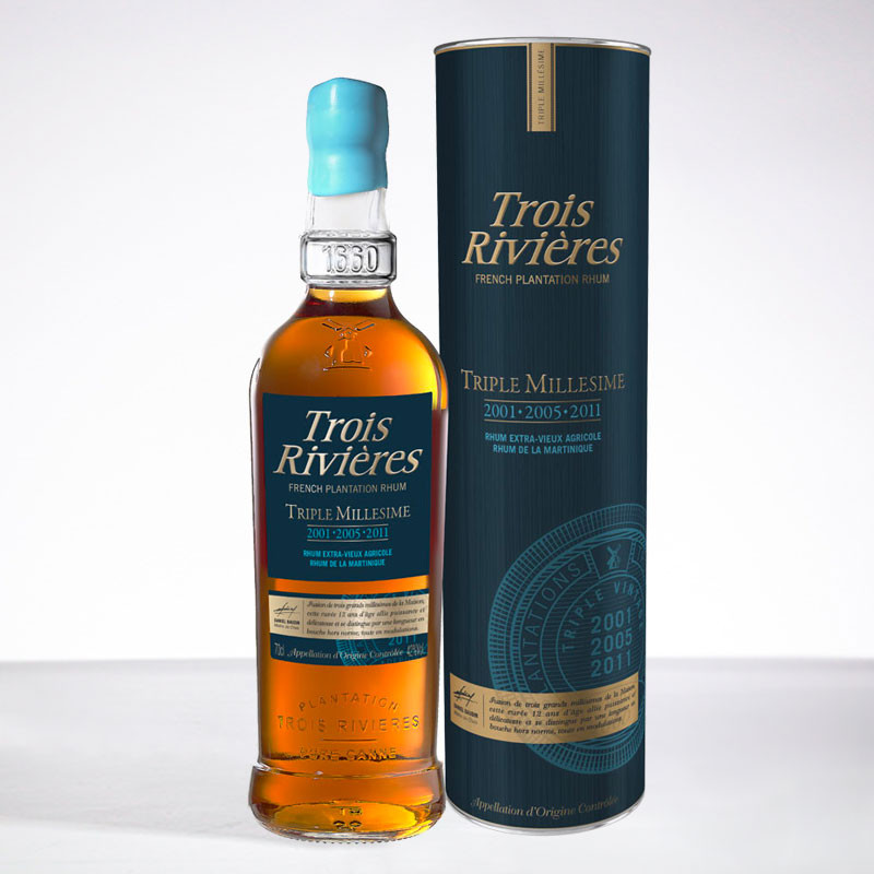 TROIS RIVIÈRES - Dreifach-Jahrgang - 2001/2005/2011 - Extra Alter Rum - 42° - 70cl