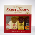 SAINT JAMES - Coffret rhum - Blanc - Paille - Ambré - Vieux - 44,25° - 4 x 20cl