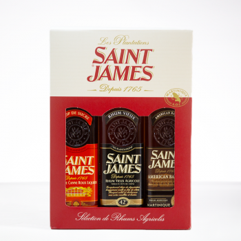 SAINT JAMES - Coffret rhum - Sirop - American Barrel - Vieux - 42,5° - 3 x 70cl