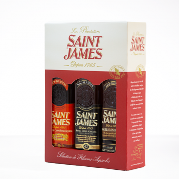 SAINT JAMES - Coffret rhum - Sirop - American Barrel - Vieux - 42,5° - 3 x 70cl