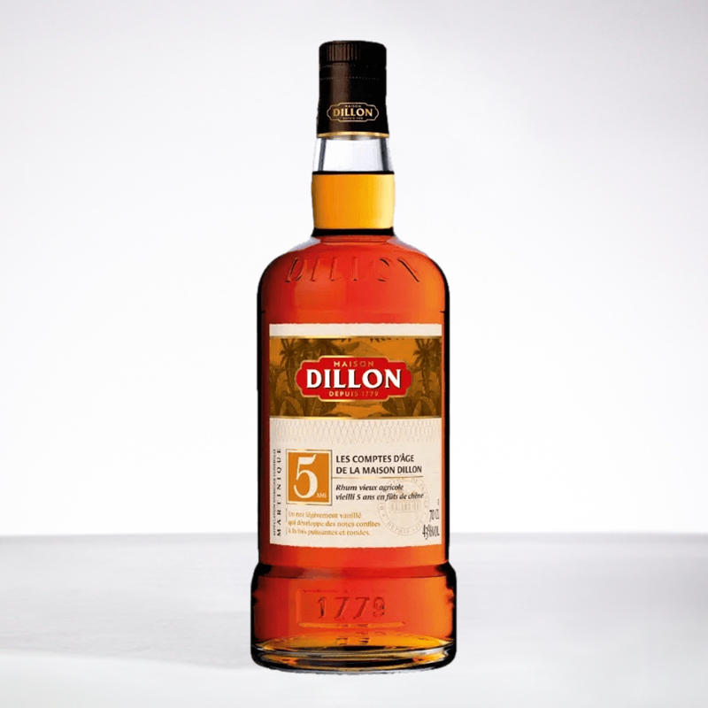 DILLON - 5 ans - Les Comptes d'âge - Rhum très vieux - 43° - 70cl