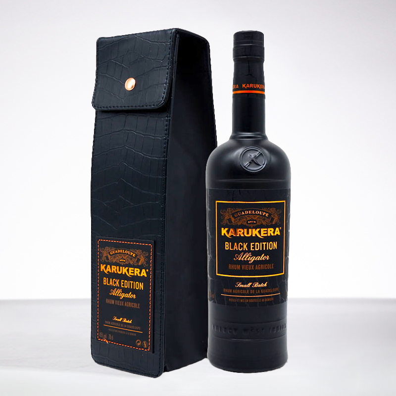 KARUKERA - Black Edition Alligator mit Tasche - Alter Rum - 45° - 70cl