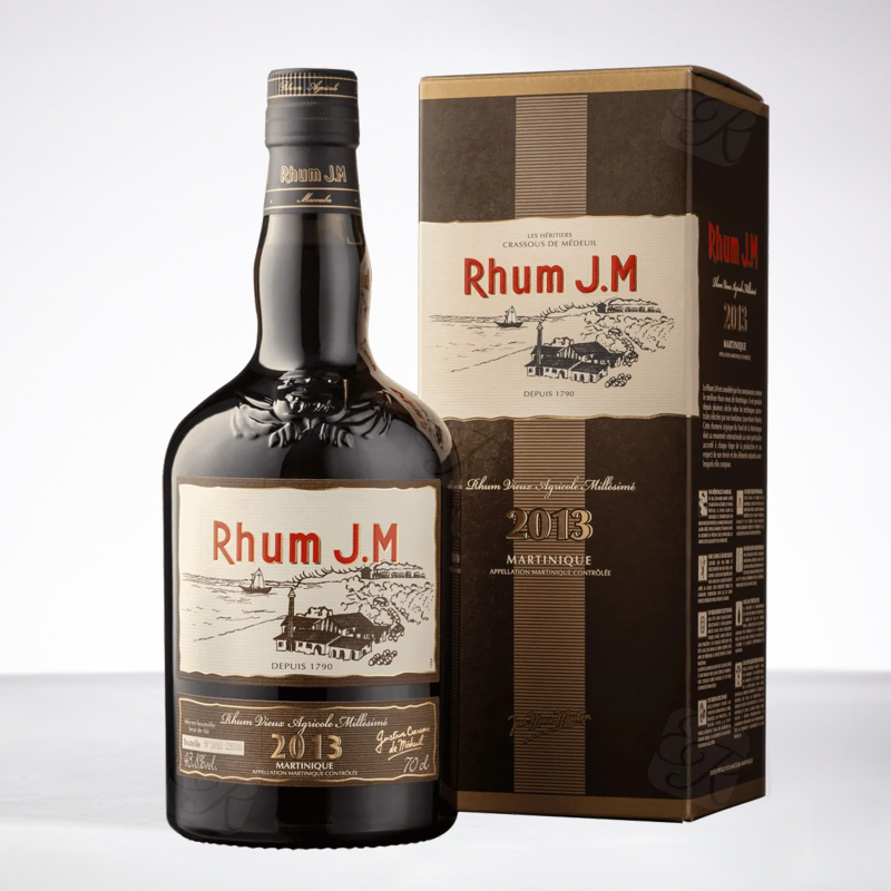 RHUM JM - Millésime 2013 - Rhum hors d'âge - Brut de fût - 43,8° - 70cl